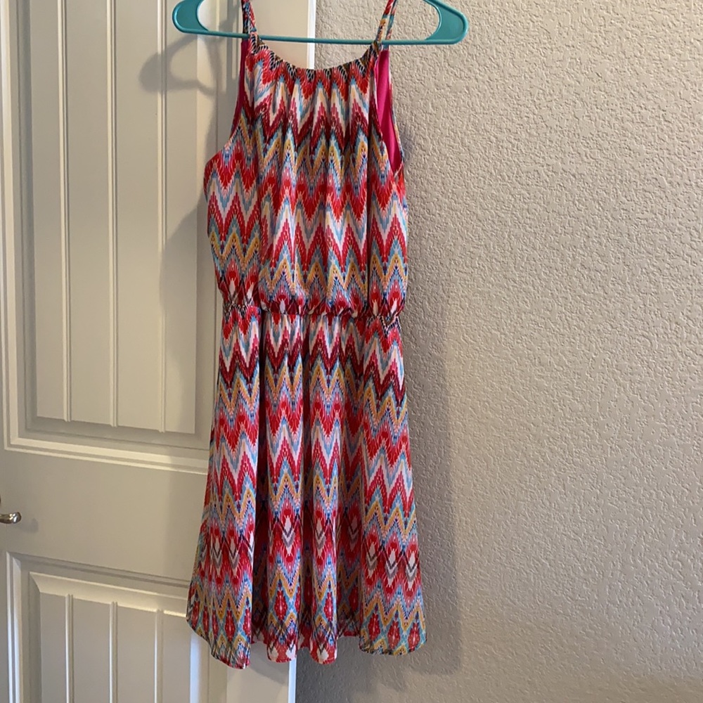Colorful Spring Tank Dress - Picture 2 of 6
